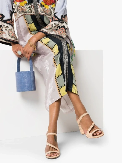 Shop Carrie Forbes Neutral Salah 30 Raffia And Leather Sandals In Neutrals