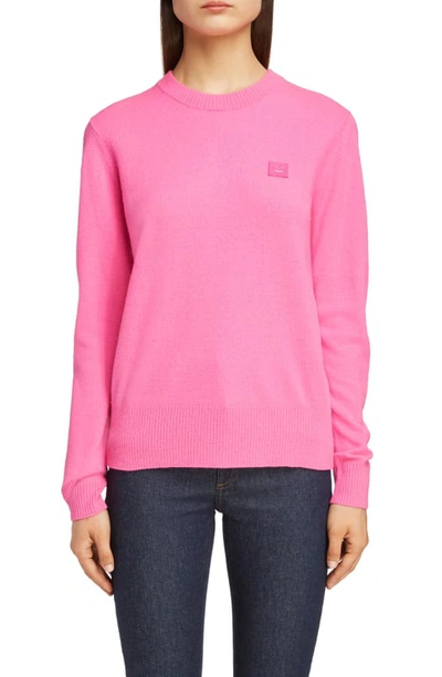 Shop Acne Studios Nalon Wool Sweater In Blush Pink