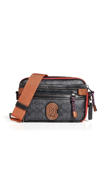 Shop Coach Modern Active East West Crossbody Bag In Charcoal