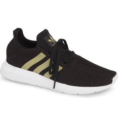 Shop Adidas Originals Swift Run Sneaker In Core Black/ Tech Silver/ White