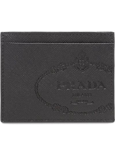 Shop Prada Cc Case Saffiano Metal In Nero