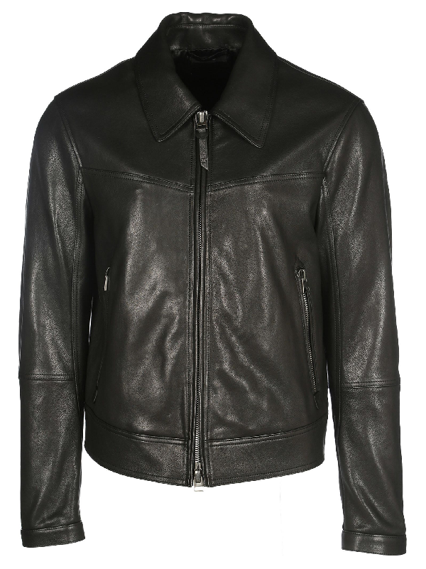 Tom Ford Zip-up Leather Jacket In Black | ModeSens