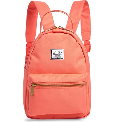 Shop Herschel Supply Co Mini Nova Backpack - Orange In Fresh Salmon