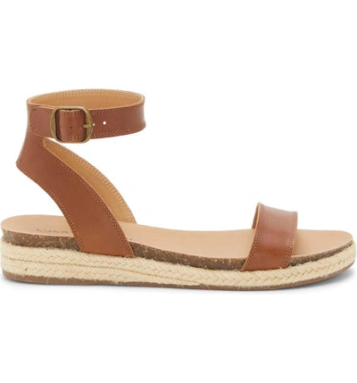 Shop Lucky Brand Garston Espadrille Sandal In Umber Leather