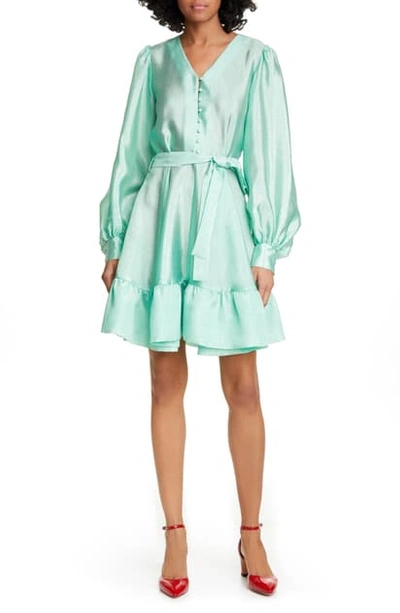 Shop Stine Goya Farrow Long Sleeve Dress In Jade