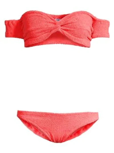 Shop Hunza G Women's Brigette 2-piece Bikini Set In Pink Berry