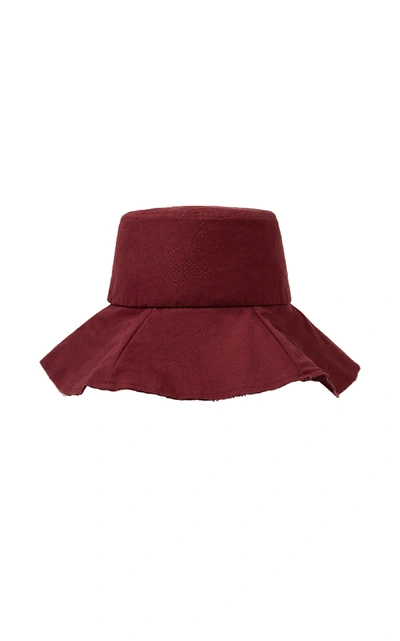 Shop Awesome Needs Cotton Bucket Hat In Burgundy