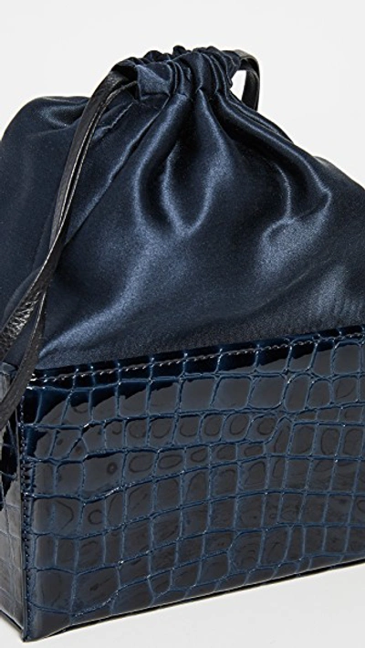 Shop Altaire Box Bag In Blue Croc