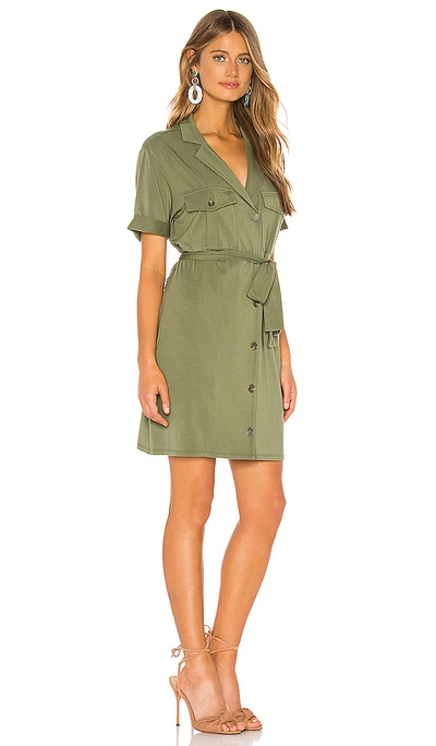 Shop Joie Jadallah Shirt Dress In Olive