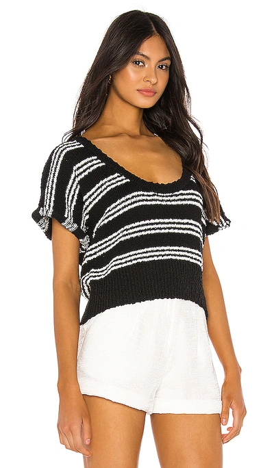 Shop Callahan Taylor Knit Top In Black. In Black & White