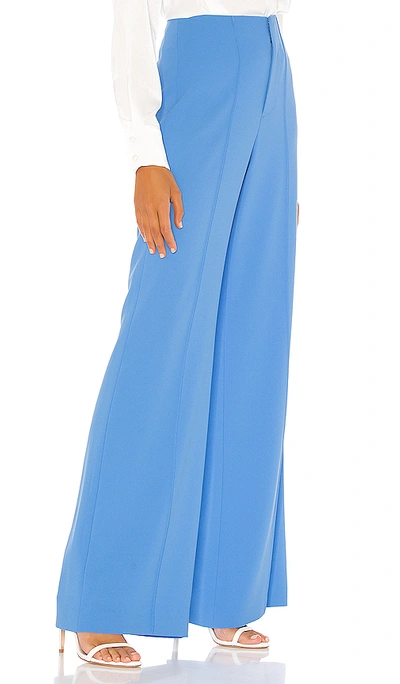 Shop Alice And Olivia Dylan Clean Highwaist Wide Leg Pant In Cornflower