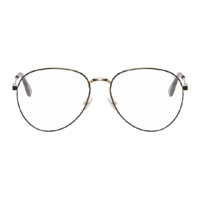 Shop Givenchy Gold And Brown Studded Edge Glasses In 0j5g Gold