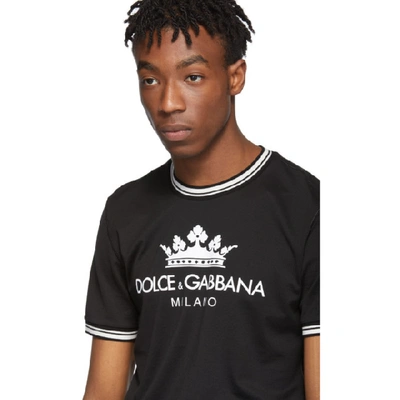 Shop Dolce & Gabbana Dolce And Gabbana Black Logo T-shirt In N0000 Black