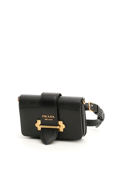 Shop Prada Cahier Beltbag In Nero (black)