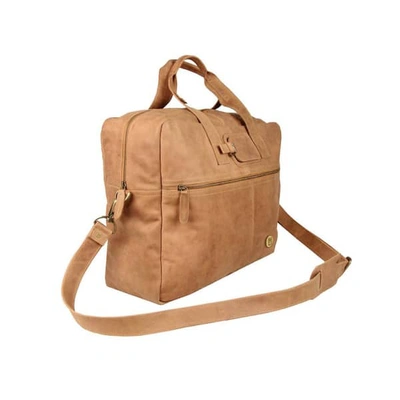 Shop Mahi Leather Classic Suede Holdall In Vintage Cognac