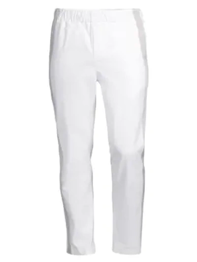 Shop J Brand Junctim Metallic Stripe Joggers In White