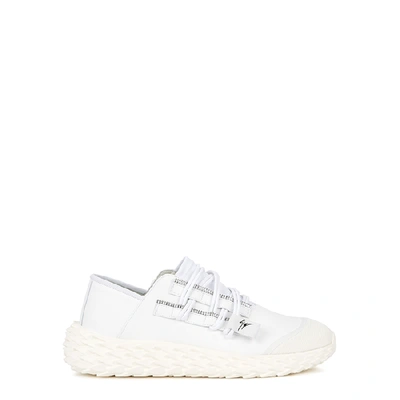 Shop Giuseppe Zanotti Urchin White Leather Sneakers