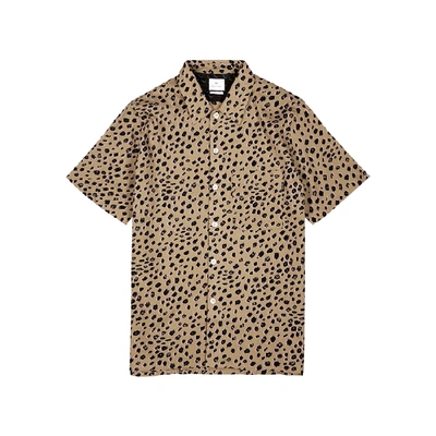 Shop Ps By Paul Smith Camel Cotton Shirt