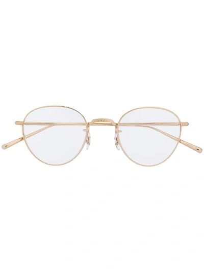 Shop Eyevan7285 Jonathan Round Frame Glasses In Gold