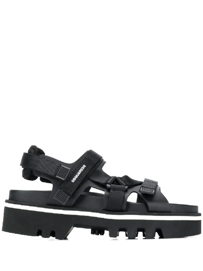 Shop Dsquared2 Acid Punk Sandals In Black