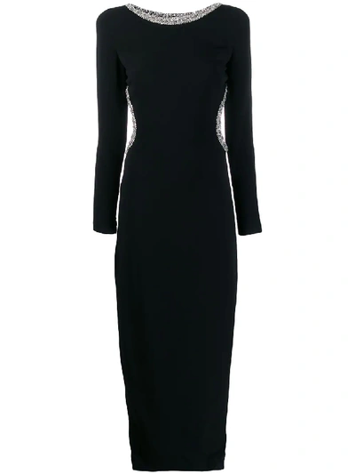 Shop Alessandra Rich Open Back Maxi Dress - Black