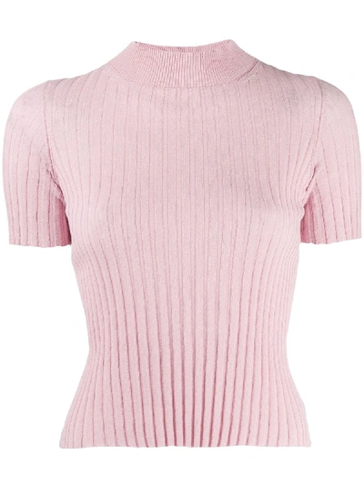 Shop Nanushka Ange Knit Top - Pink