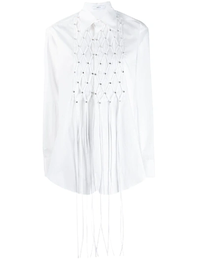 Shop Area Shirt With Net Detail - White