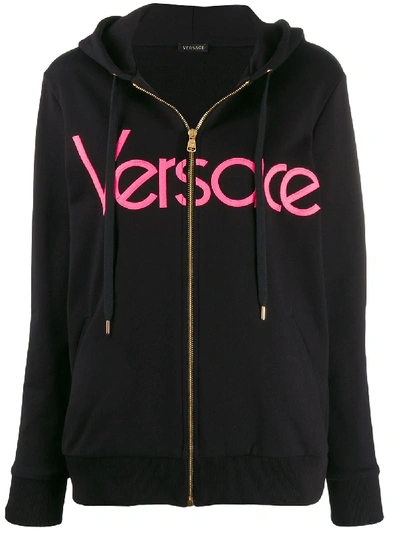 Shop Versace Vintage Logo Hoodie - Black