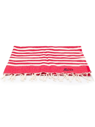 Shop Mc2 Saint Barth Striped Beach Towel In Red