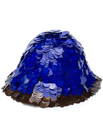 Shop Marni Beaded Bucket Hat - Blue