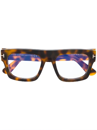 Shop Tom Ford Tortoiseshell Glasses In Brown