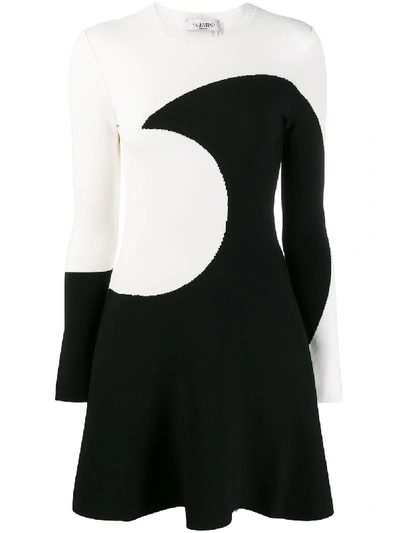 Shop Valentino Luna Inlay Dress - Black