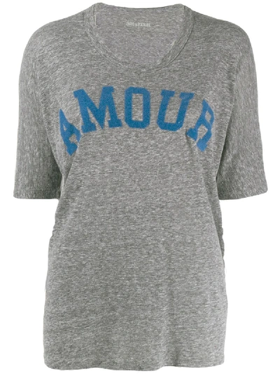 Shop Zadig & Voltaire Zadig&voltaire Amour Print T-shirt - Grey