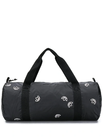 ADIDAS ORIGINALS BY ALEXANDER WANG EMBROIDERED TREFOIL HOLDALL - 黑色