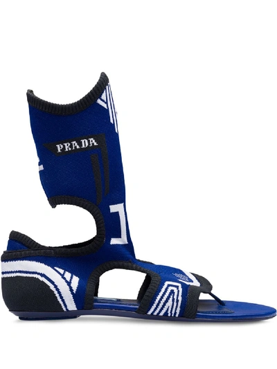 Shop Prada Sock-sandalen - Blau In Blue