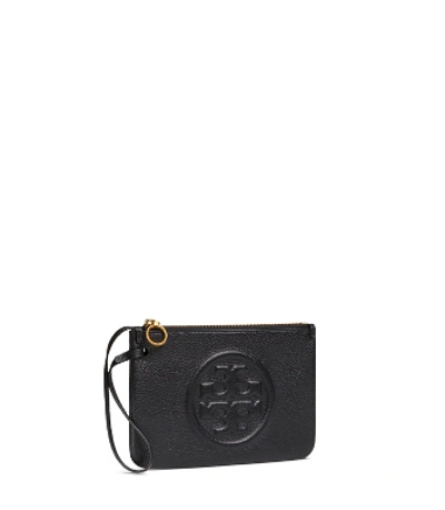 Shop Tory Burch Perry Bombé Wristlet In Black