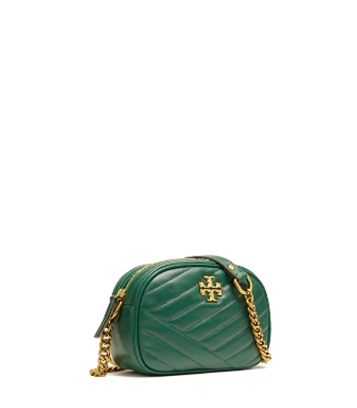 Shop Tory Burch Kira Chevron Small Camera Bag In Malachite