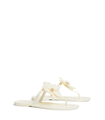 tory burch white jelly sandals