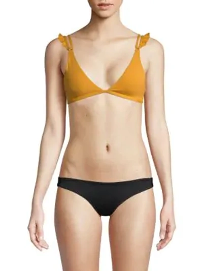 Shop L*space Ruffle Bikini Top In Yellow