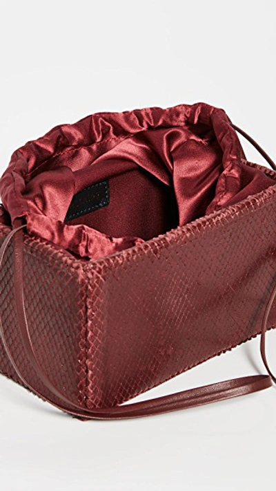 Shop Altaire Box Bag In Burgundy Snake
