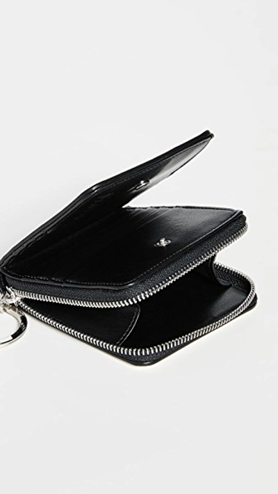 Shop Mm6 Maison Margiela Small Zip Wallet In White/black