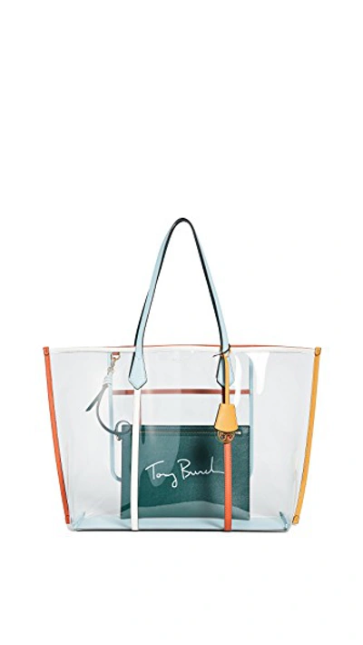 Tory Burch Perry Pvc Oversized Tote Bag In Clear/multi | ModeSens