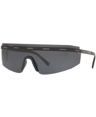 Shop Versace Sunglasses, Ve2208 45 In Black/grey