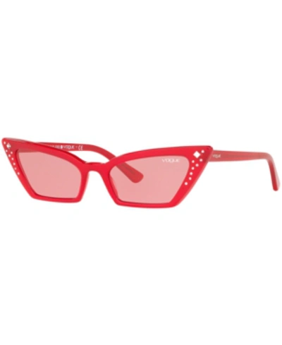 Shop Vogue Eyewear Sunglasses, Vo5282sb 54 Super In Opalescent Red/pink