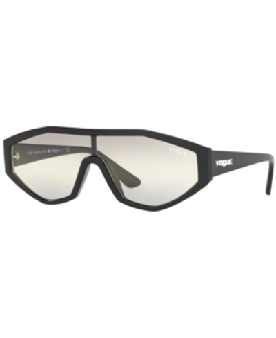 Shop Vogue Eyewear Sunglasses, Vo5284s 32 Highline In Black/yellow Gradient Grey Gradient