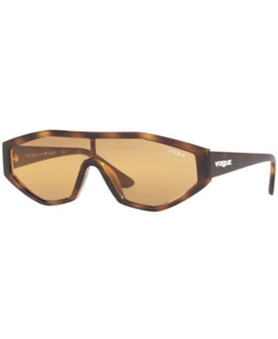Shop Vogue Eyewear Sunglasses, Vo5284s 32 Highline In Dark Havana/orange Gradient Grey Gradient