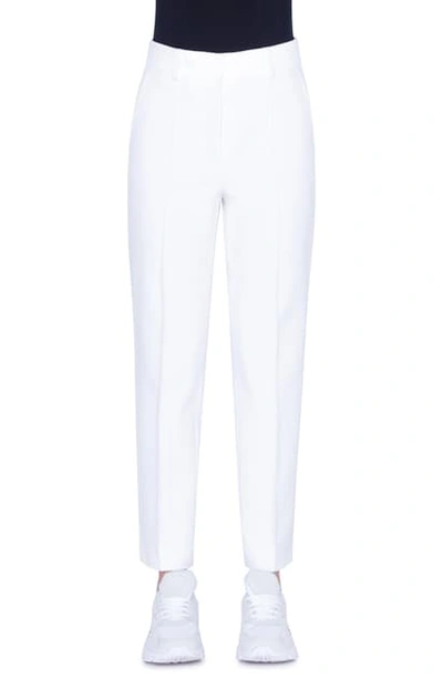 Shop Akris Punto Ferry High Waist Jersey Pants In Cream