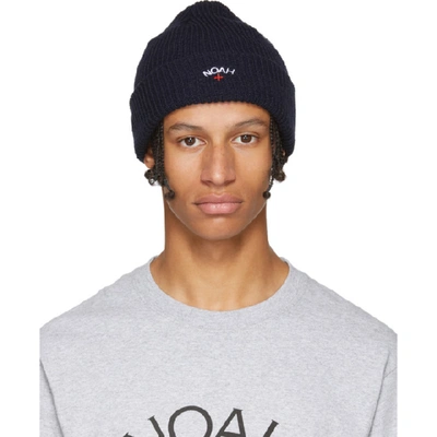 Noah Nyc Navy Core Logo Beanie | ModeSens
