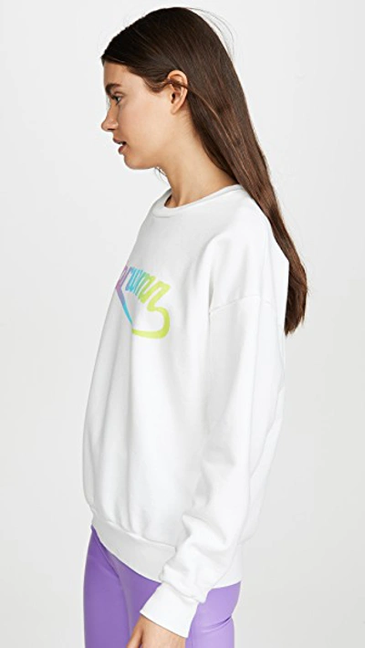 Shop Sprwmn Crew Neck Sweatshirt In Vintage White