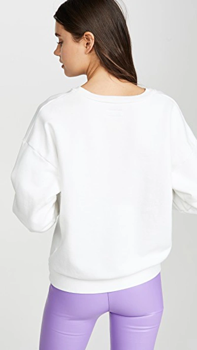 Shop Sprwmn Crew Neck Sweatshirt In Vintage White